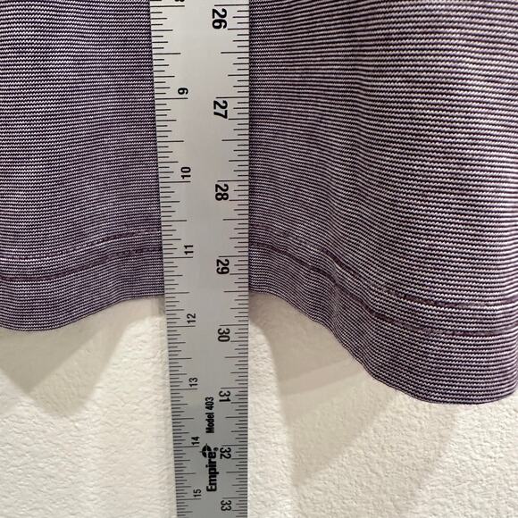 Travis Mathew Men's XL Purple Striped Polo Shirt Golf Performance Preppy Casual - Picture 5 of 6